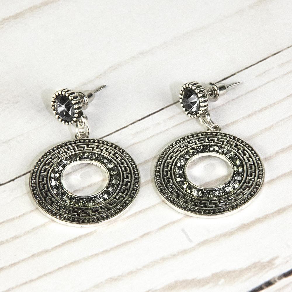 Olive Crystal Vintage Earrings