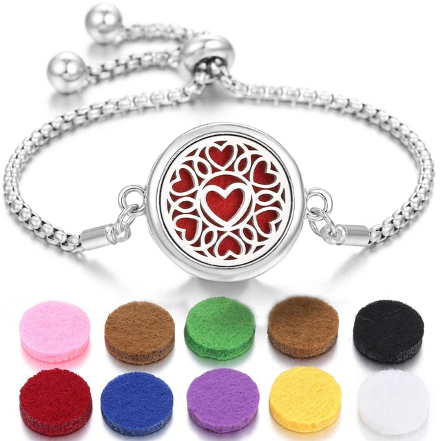 Stainless Steel Aromatherapy Diffuser Locket Bracelet – Adjustable Box Chain with Essential Oil Pad | The Pretty Pistol