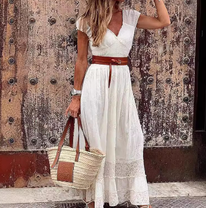 WOLFF Cotton Lace Maxi Dress (One Piece) up to 3XL
