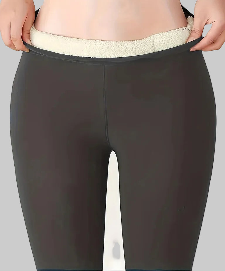 Women’s Cozy Lined Winter Leggings in Gray – Plush Lining, Full-Length Fit, Sizes S–XL | The Pretty Pistol