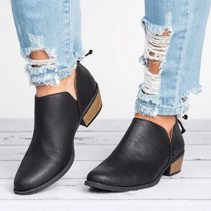 Casual Leather Women's Booties