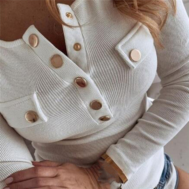 Women's Casual Elegant Autumn T-shirt - Trendy Style up to 5XL