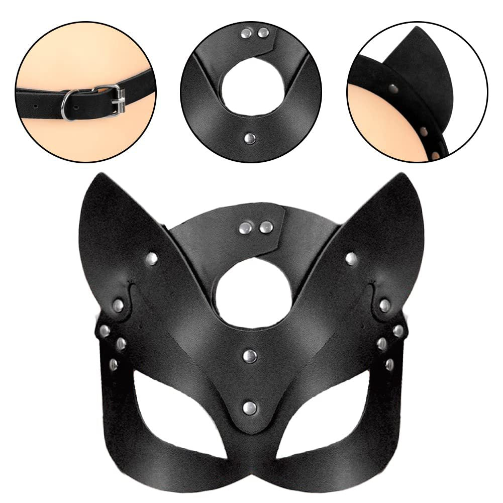 Wholesale Leather Cat Mask - Cute Costume Accessory