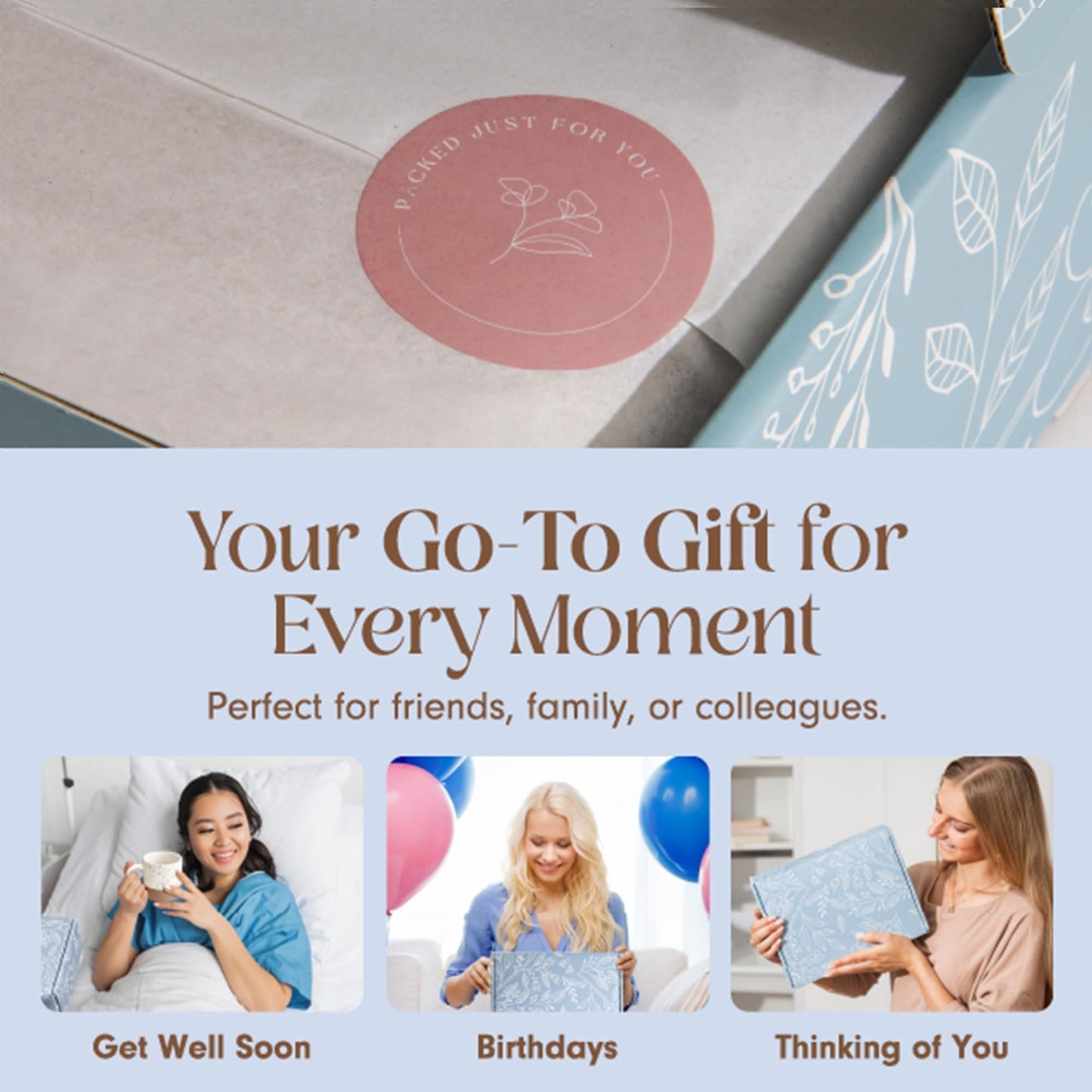 Unboxme Mini Healer Spa Gift Basket for Women Self Care Gift Box Wellness Care Package with Card Relaxation Gift for Birthday or Get Well Soon
