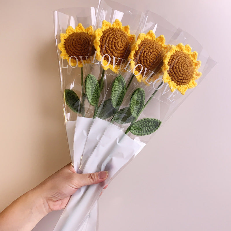Hand-Knitted Sunflowers for Teachers and Birthdays