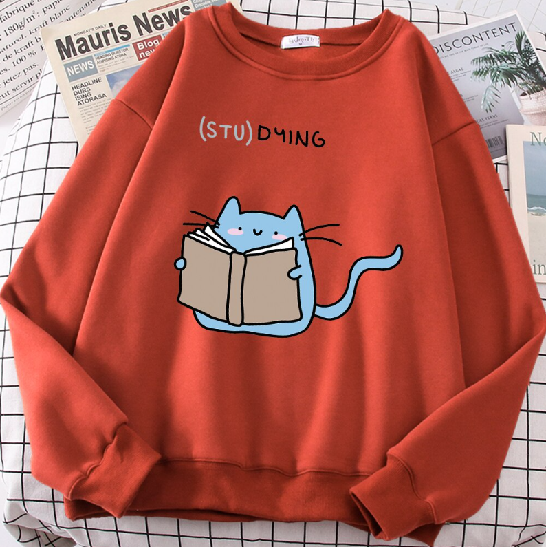 Casual Cartoon Printed Long-sleeved Pullover Sweater