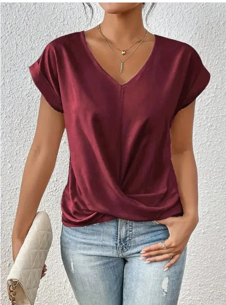 Chic Knot Waist T-Shirt up to 3XL