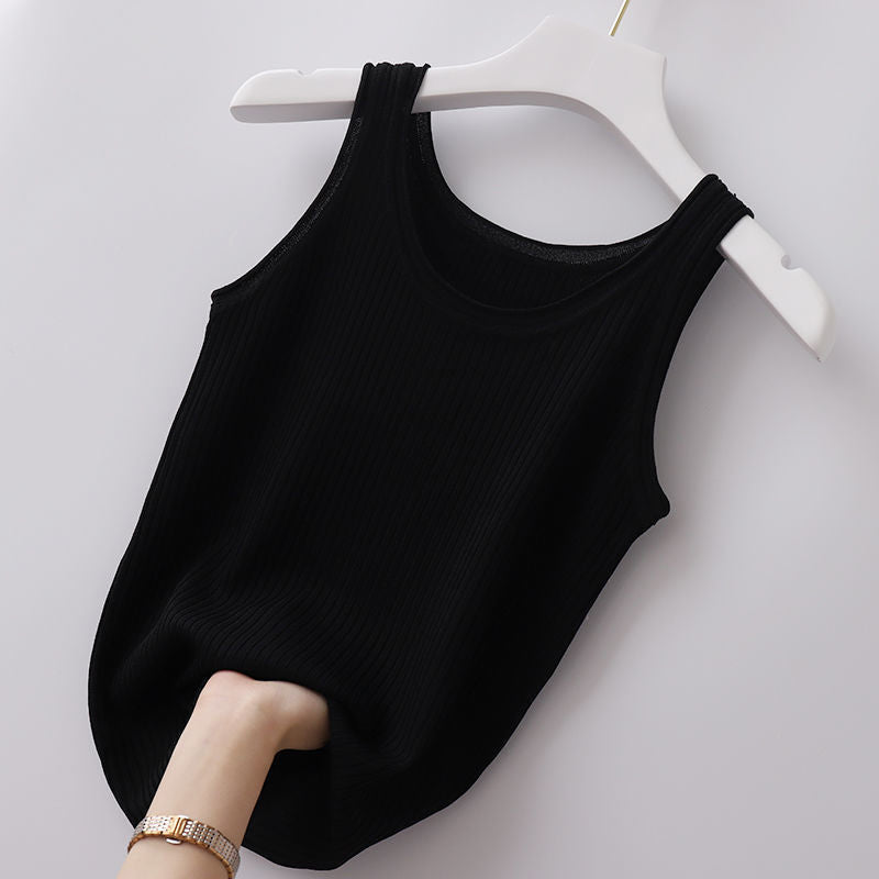 Summer Knitted Sleeveless Women's Slim Tank