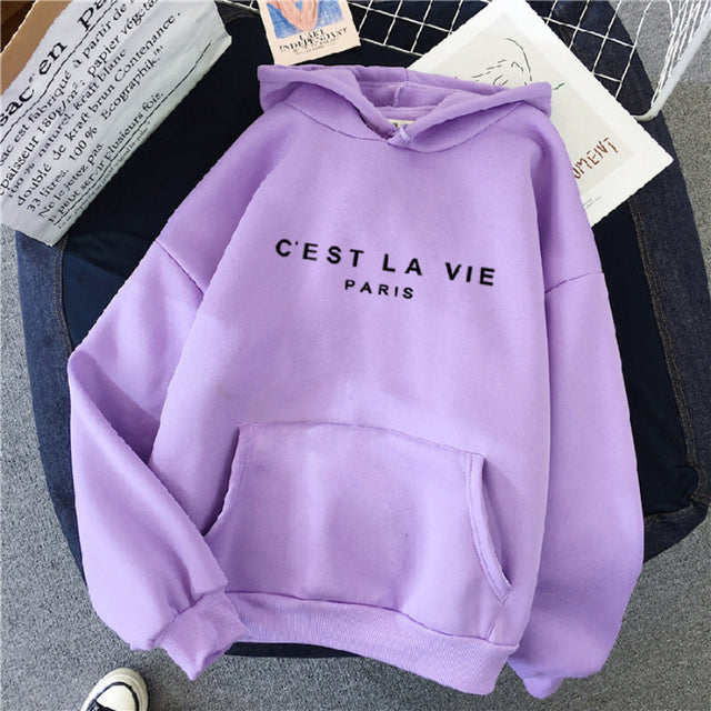 Women’s Printed Paris Hoodie up to 3XL