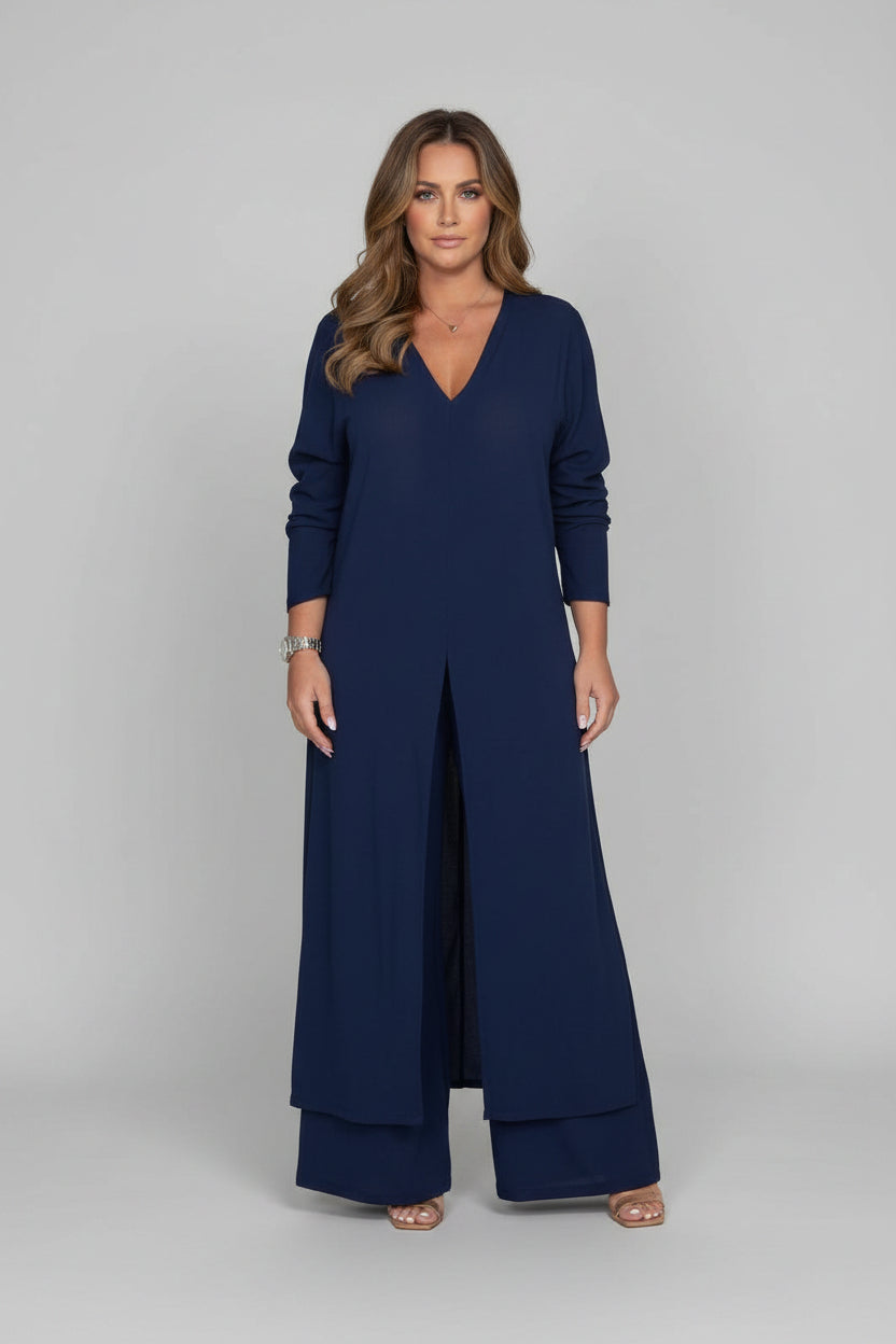 Lenka® Women's Two-Piece Set with Long Top and Pants
