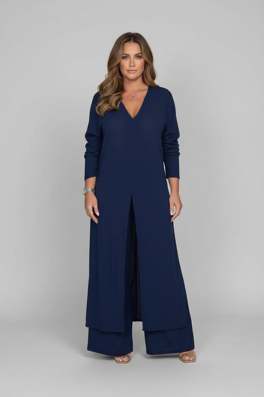 Lenka® Women's Two-Piece Set with Long Top and Pants