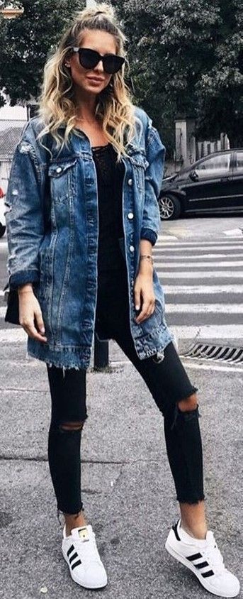 Loose Fit Denim Jacket for Women (Autumn/Winter) up to 3XL