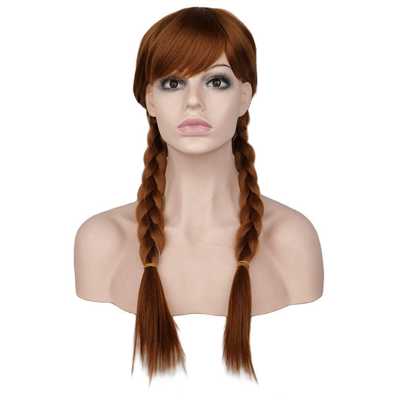 Frozen Elsa and Anna Cosplay Wigs with Braid
