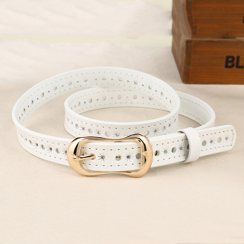 New Women's Genuine Leather Buckle Belt - Casual Design