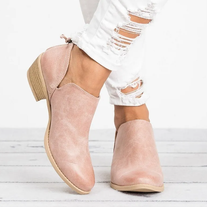 Casual Leather Women's Booties