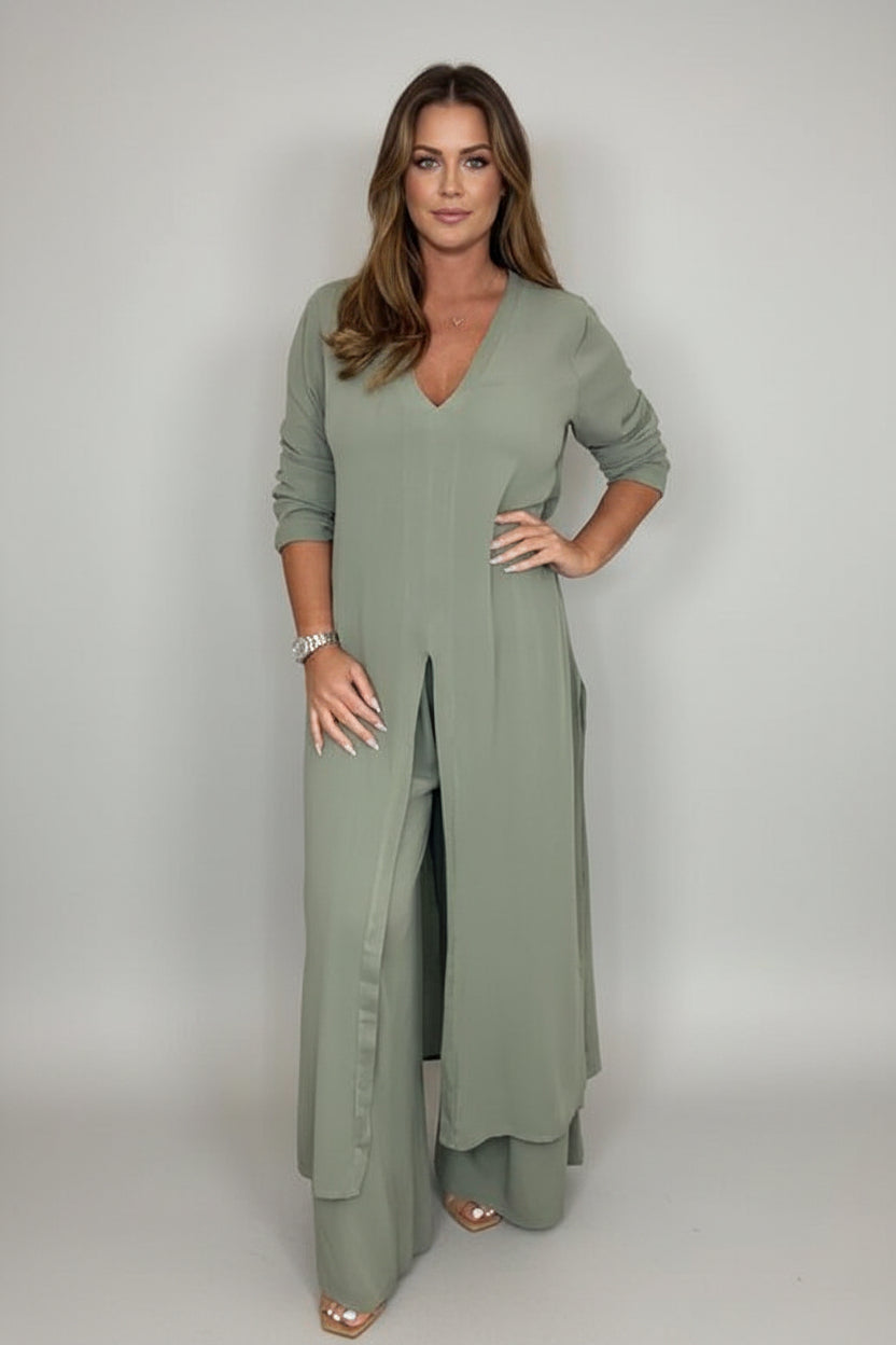 Lenka® Women's Two-Piece Set with Long Top and Pants