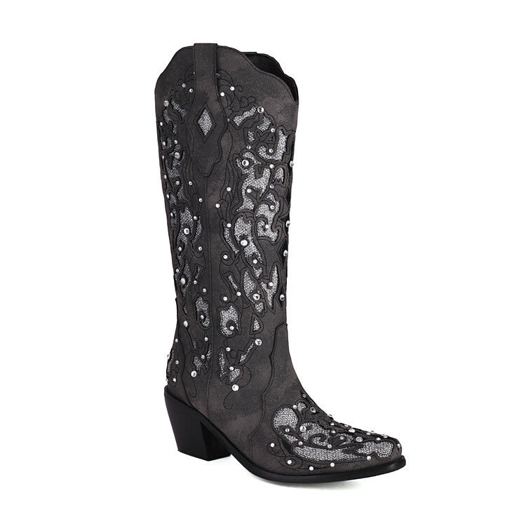 Embroidered Western Cowboy Boots for Women
