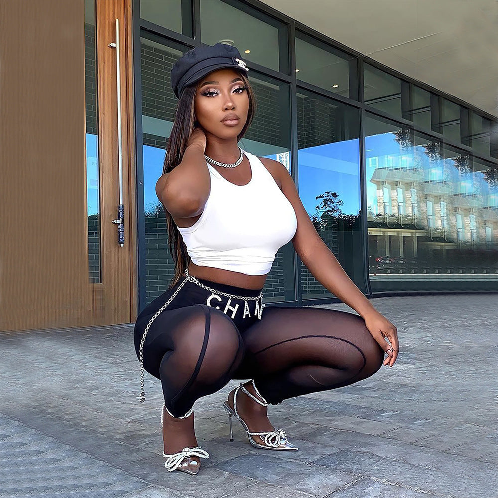 See-Through Mesh Leggings for Women up to 2XL