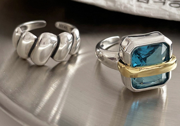 Elegant Thai Sterling Silver Vintage Rings