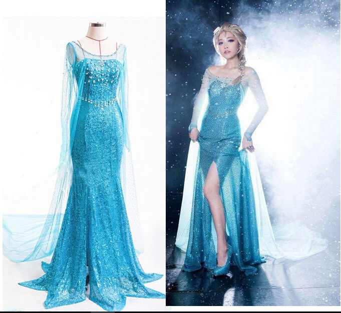 Frozen Elsa Cosplay Costume Dress for Performances