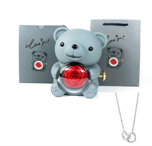 Double Heart Necklace with Gift Box