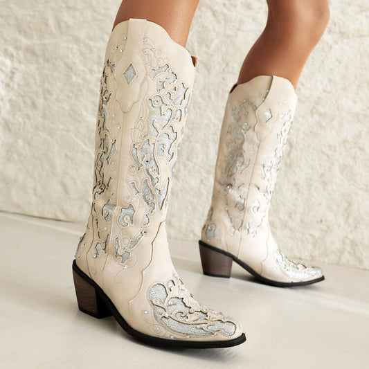 Embroidered Western Cowboy Boots for Women
