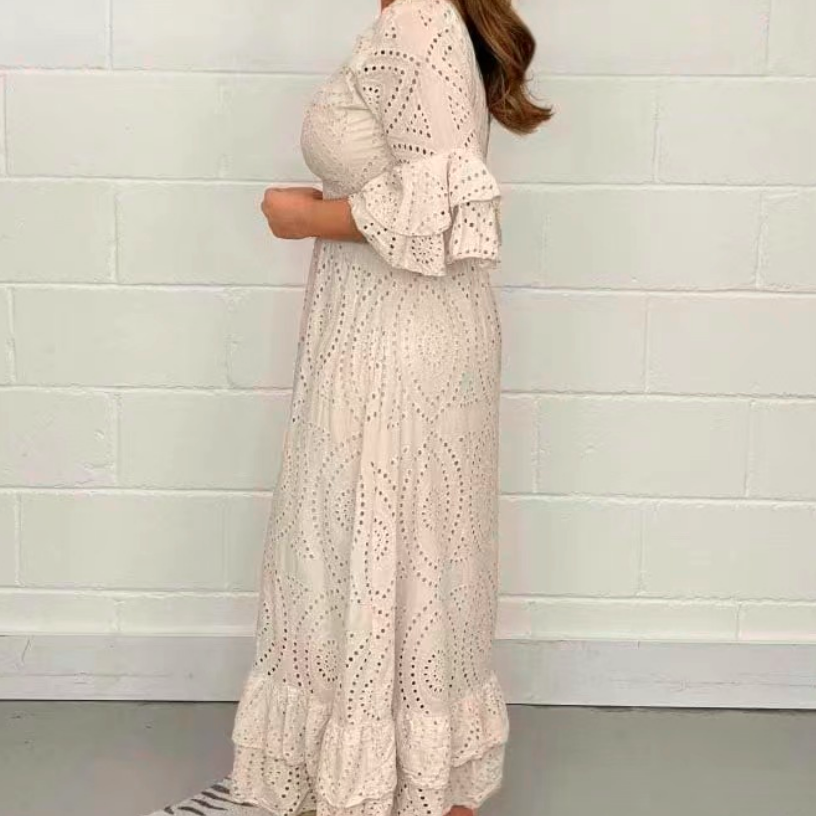 Women's High Waist Embroidered Dress for Parties S-5XL