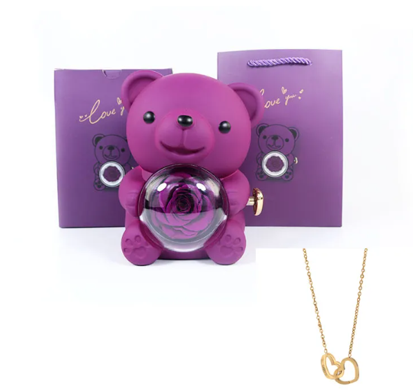 Double Heart Necklace with Gift Box