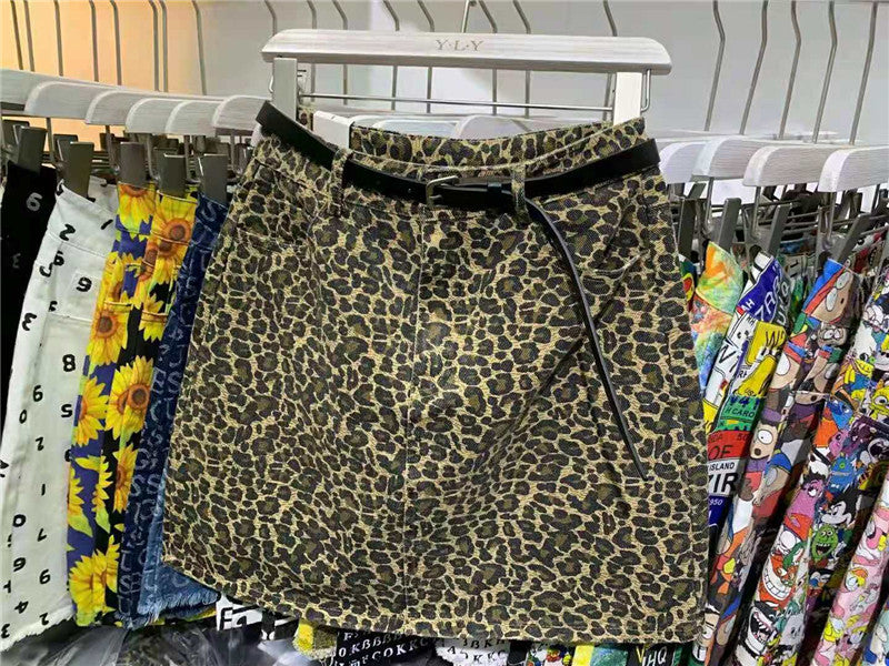 High Waist Denim Skirt for Women